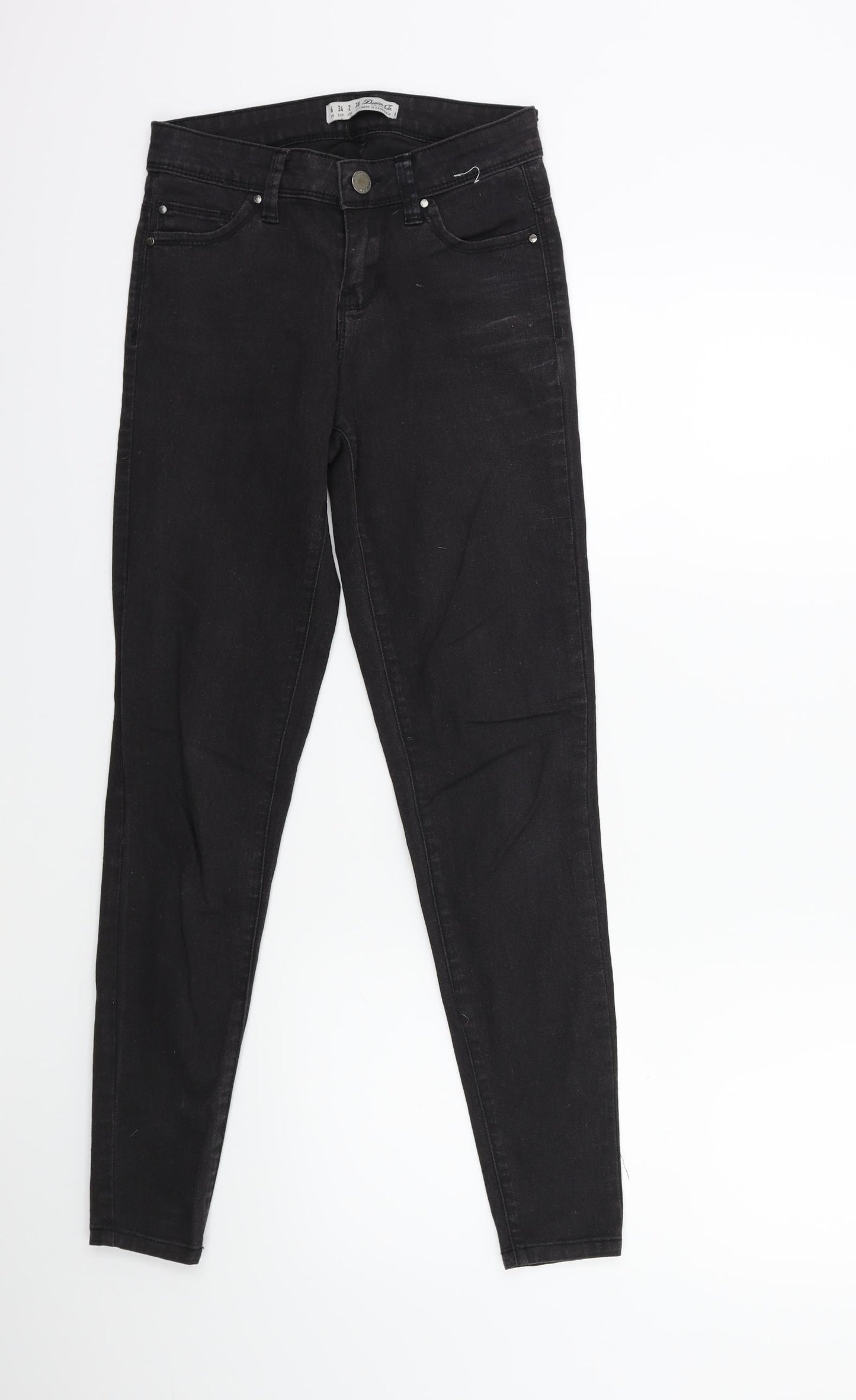 Denim & Co. Womens Black  Denim Skinny Jeans Size 6 L27 in