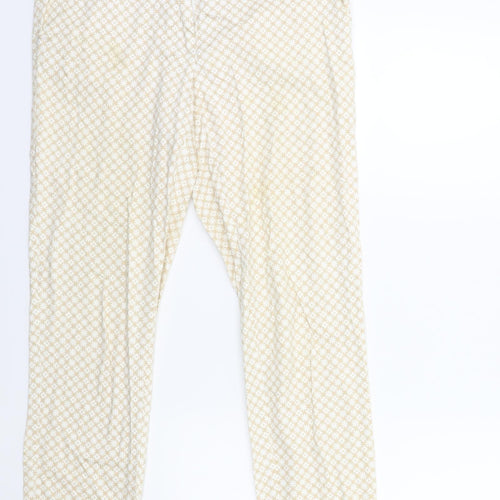 HELENE FICHER Womens Beige Geometric  Trousers  Size 30 in L28 in