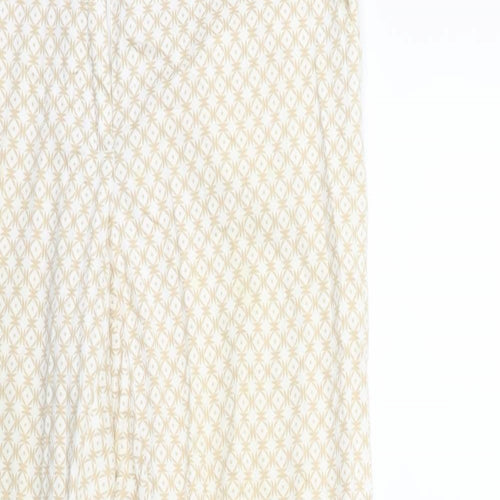 HELENE FICHER Womens Beige Geometric  Trousers  Size 30 in L28 in