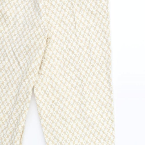 HELENE FICHER Womens Beige Geometric  Trousers  Size 30 in L28 in
