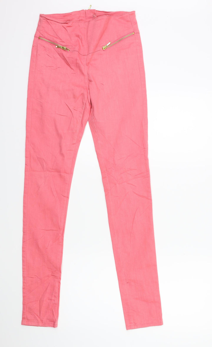 VERO MODA Womens Pink Denim Skinny Jeans Size XS L32 in