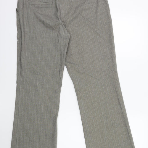 Papaya Womens Grey Striped  Trousers  Size 16 L31 in