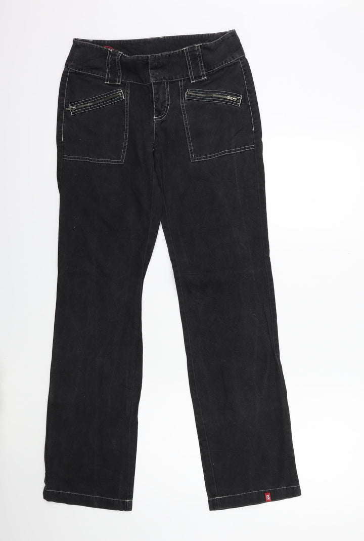 EDC Womens Grey Denim Straight Jeans Size 6 L31 in