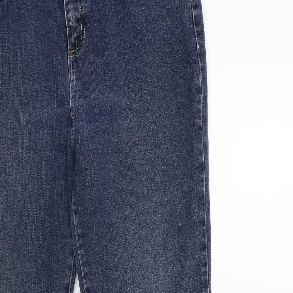 Per Una Womens Blue  Denim Flared Jeans Size 14 L28 in
