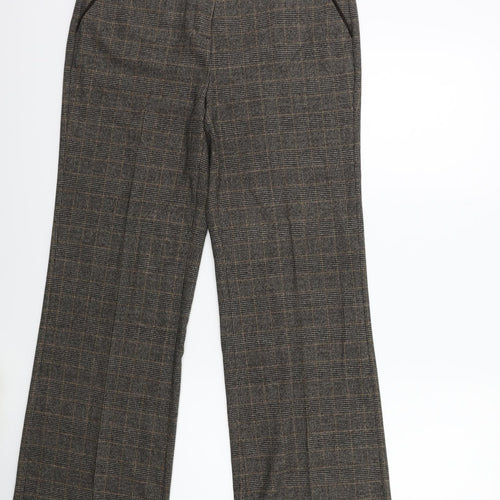Per Una Womens Brown Check  Trousers  Size 12 L30 in