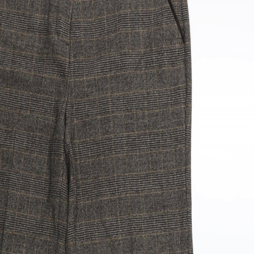 Per Una Womens Brown Check  Trousers  Size 12 L30 in