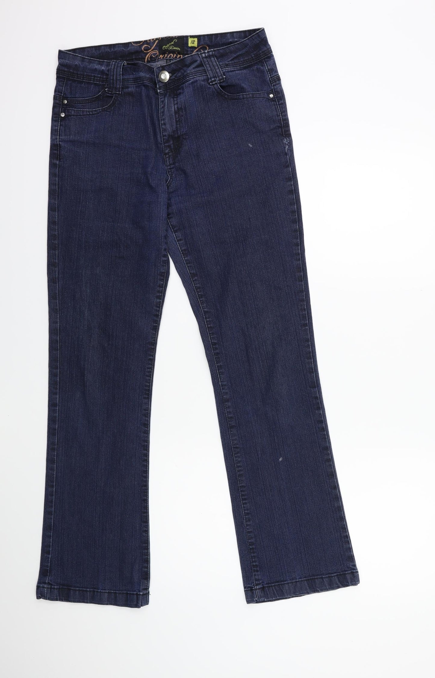 Original Denim Womens Blue  Denim Straight Jeans Size 12 L31 in