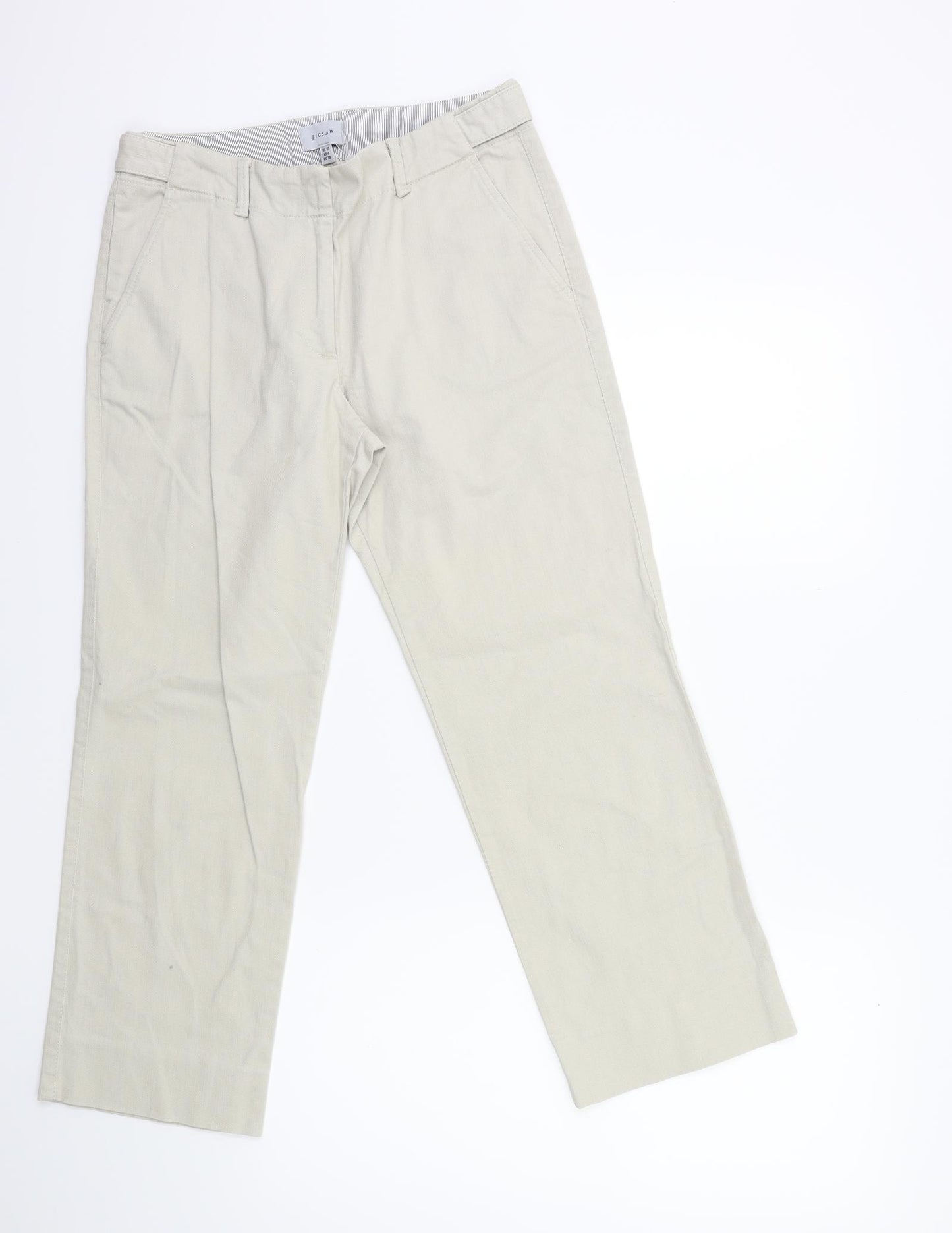 Jigsaw Womens Beige  Denim Straight Jeans Size 10 L25 in