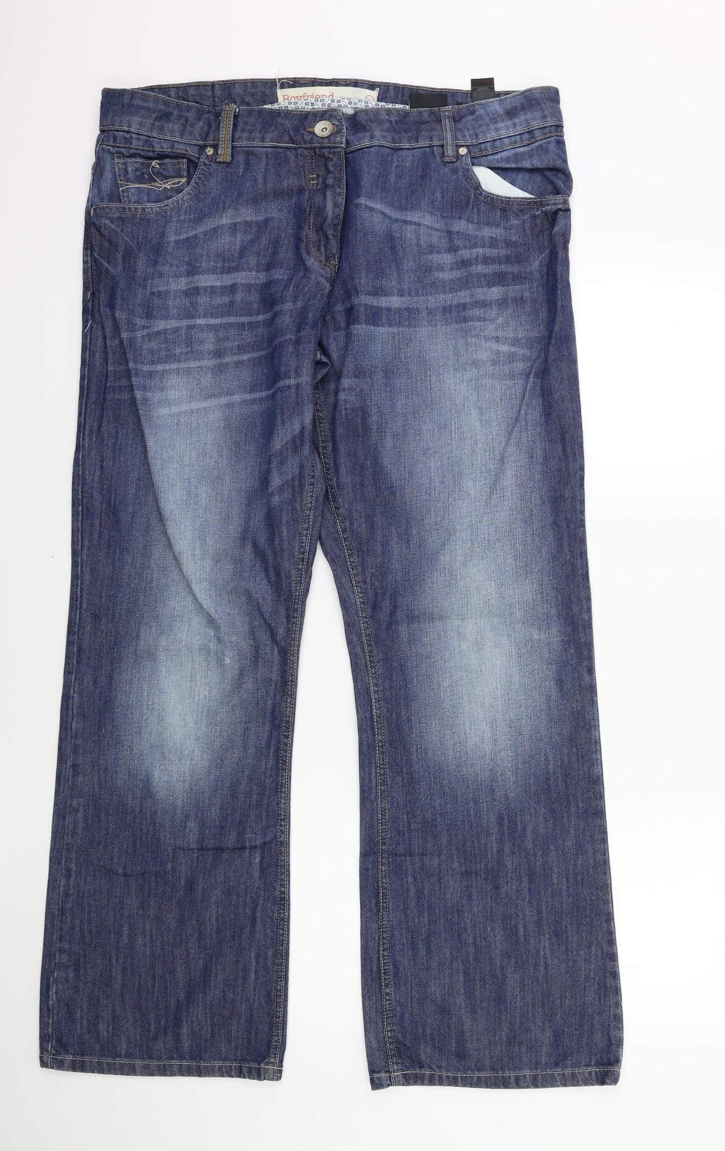 NEXT Womens Blue  Denim Flared Jeans Size 18 L31 in
