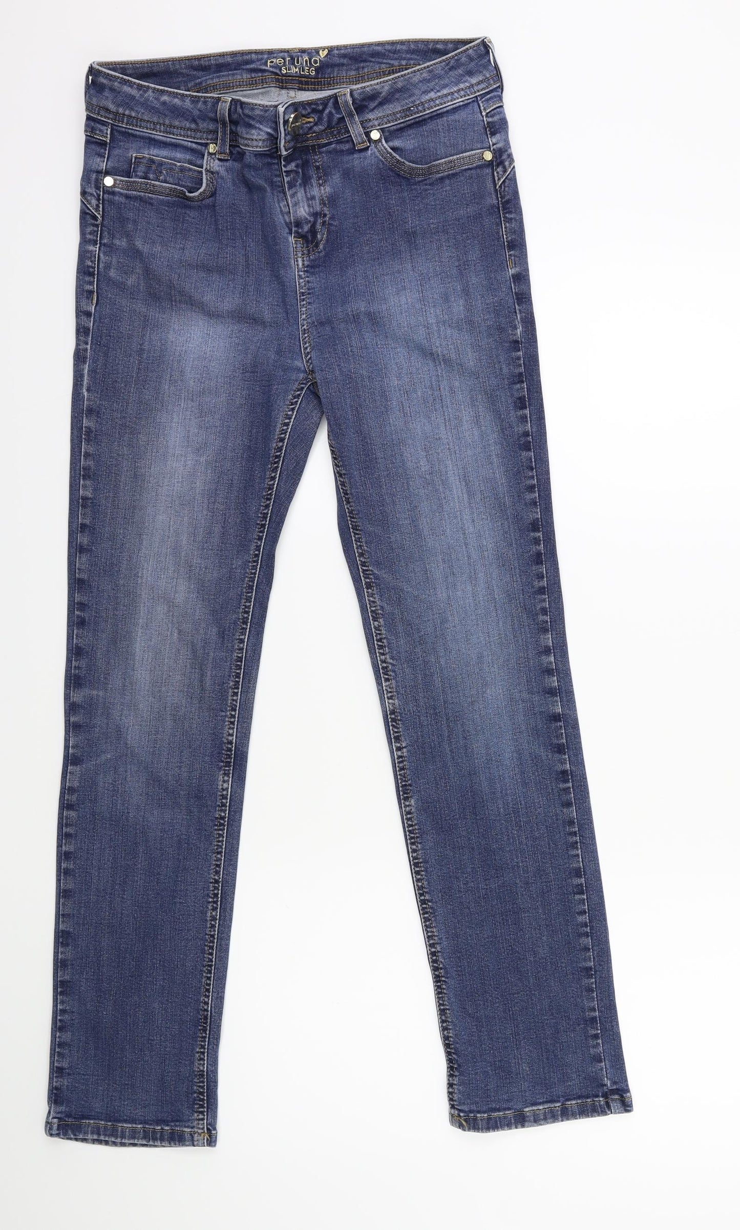 Per Una Womens Blue  Denim Skinny Jeans Size 10 L28 in