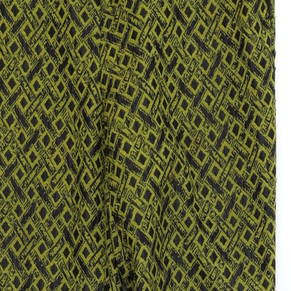 River Island Womens Black Geometric  Trousers  Size 10 L26 in
