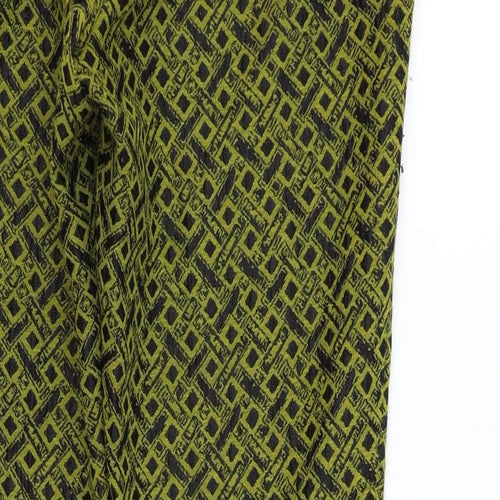 River Island Womens Black Geometric  Trousers  Size 10 L26 in