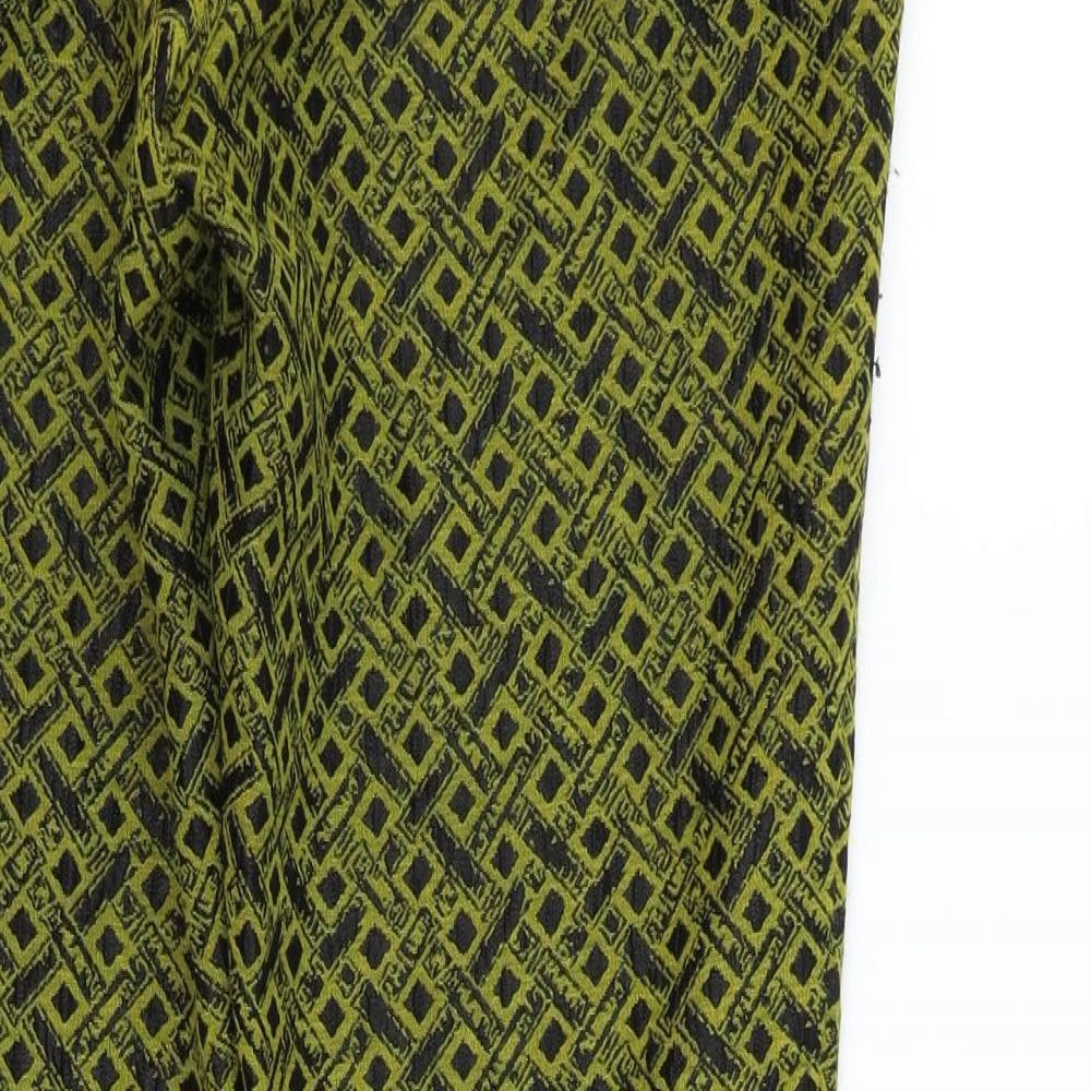 River Island Womens Black Geometric  Trousers  Size 10 L26 in