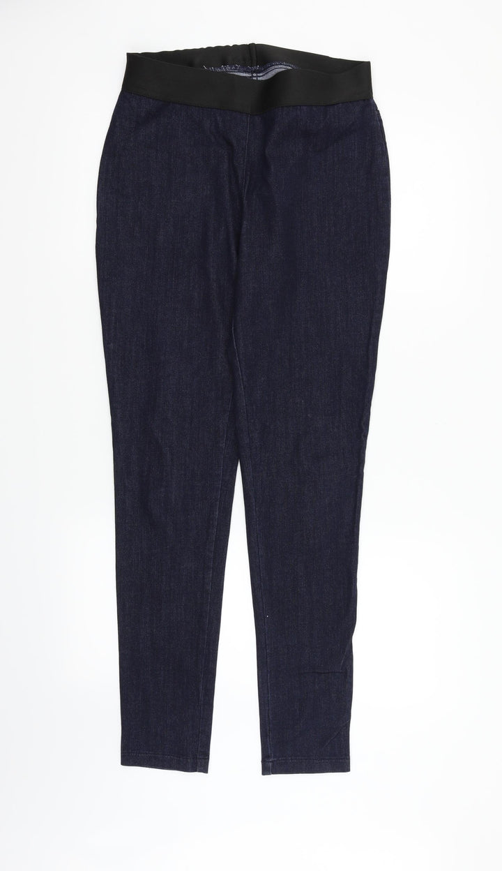 Indigo Womens Blue Jegging Trousers Size 10 L30 in