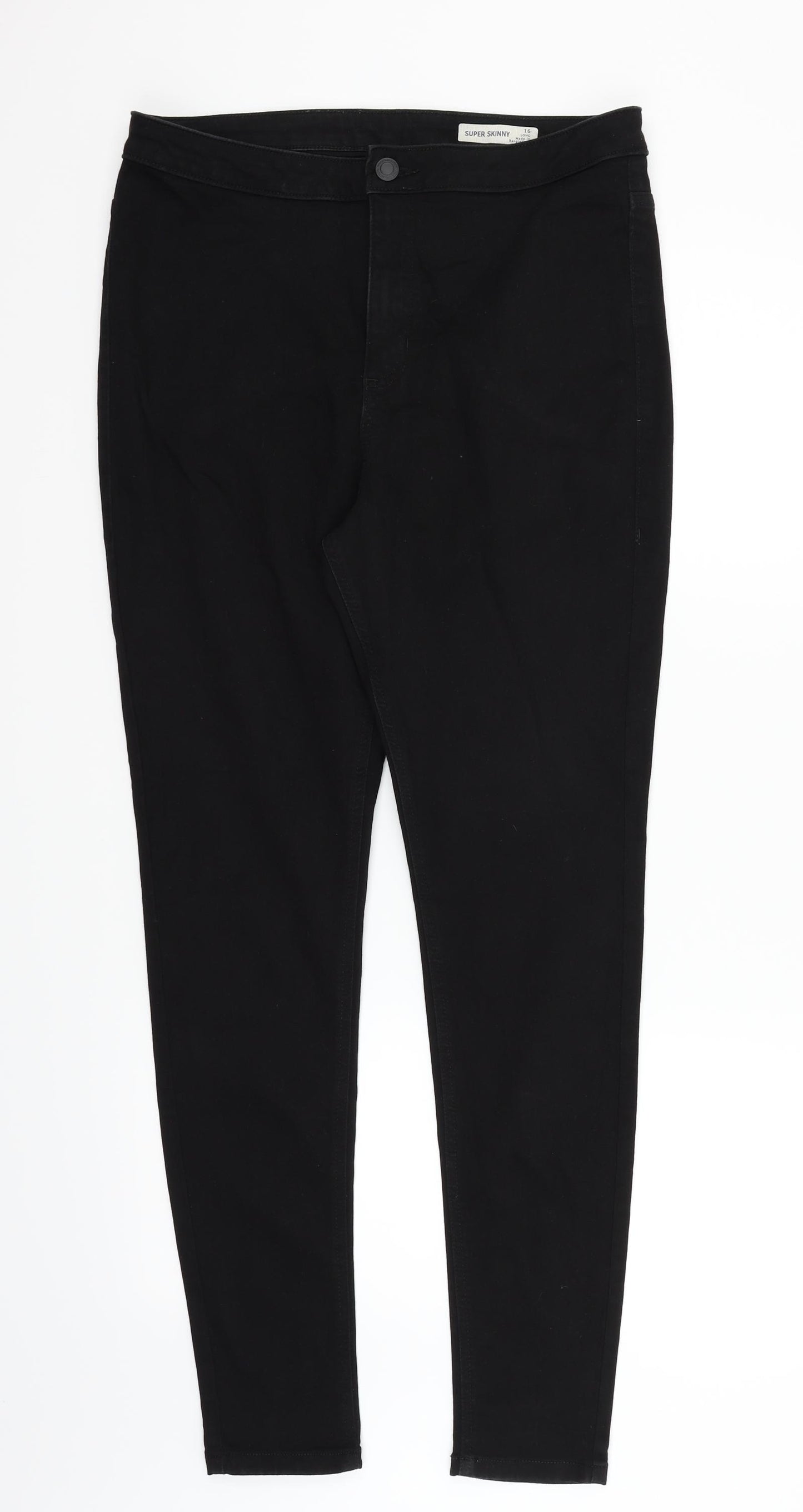 Marks and Spencer Womens Black   Straight Jeans Size 16 L28 in