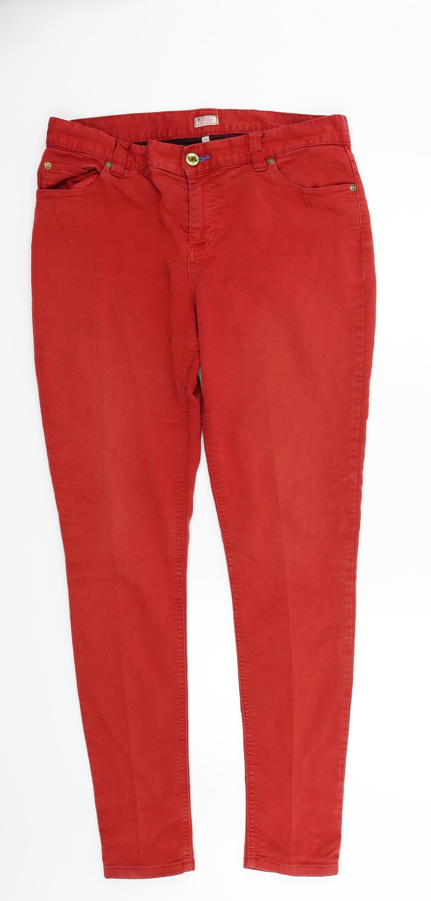 Joules Womens Red   Straight Jeans Size L L28 in