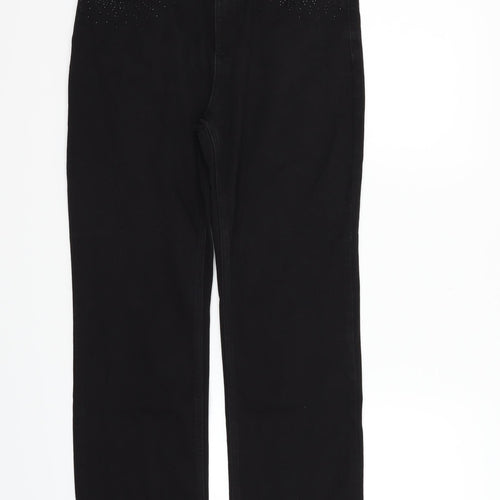 Marks and Spencer Womens Black   Trousers  Size 12 L27 in