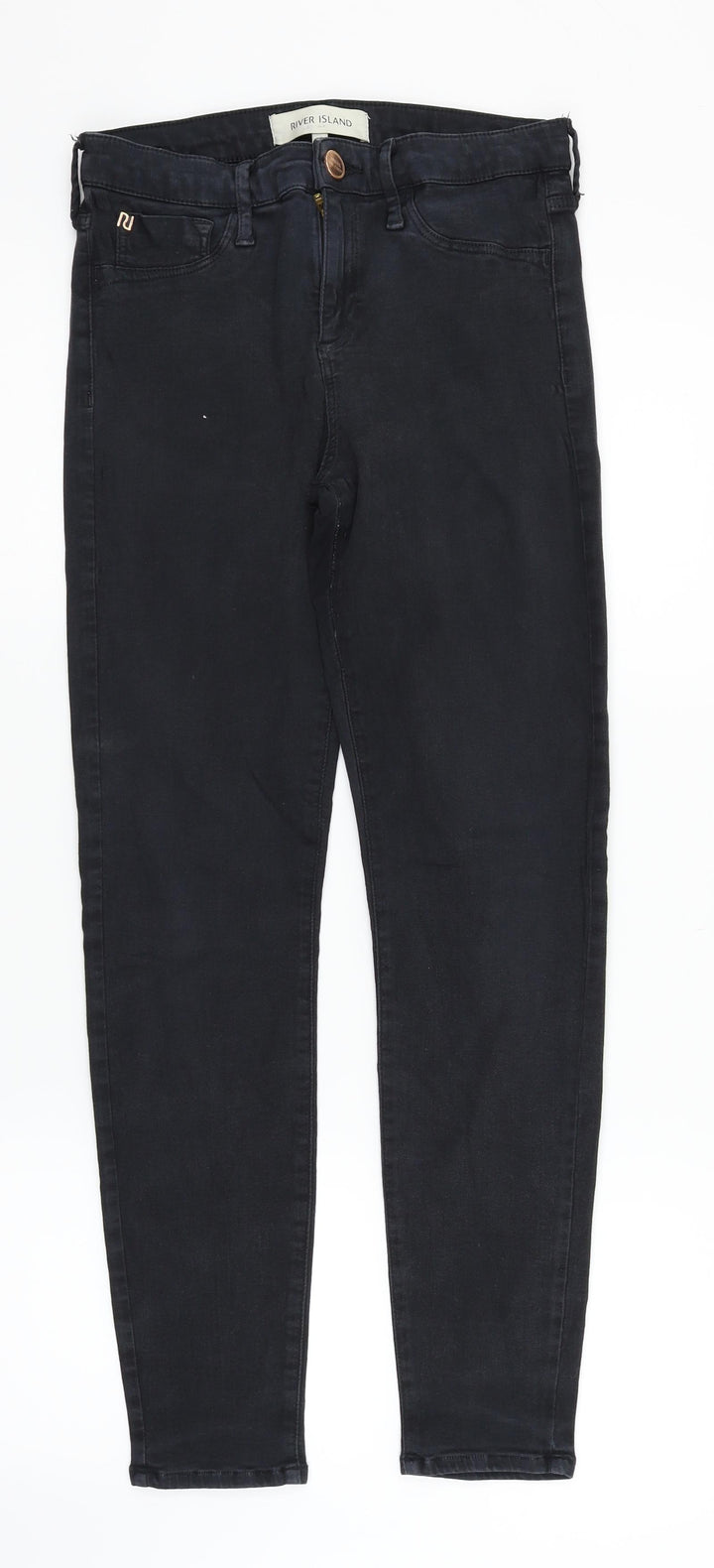River Island Womens Black Trousers Size 10 L26 in