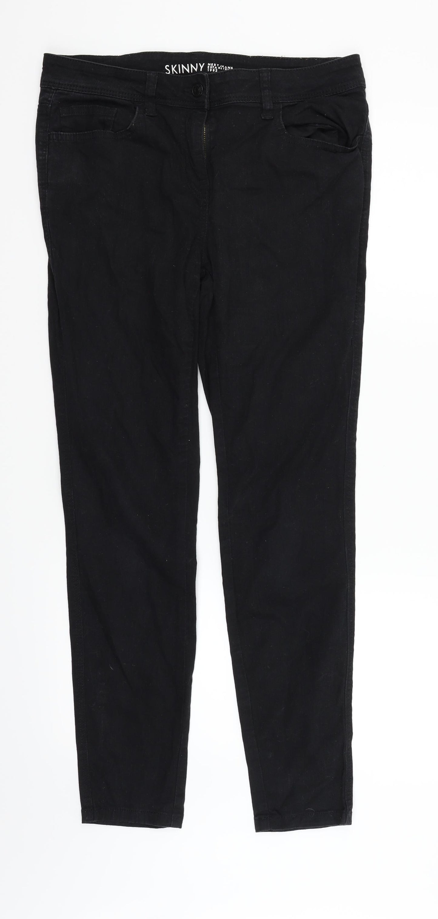 NEXT Womens Black   Straight Jeans Size 12 L28 in