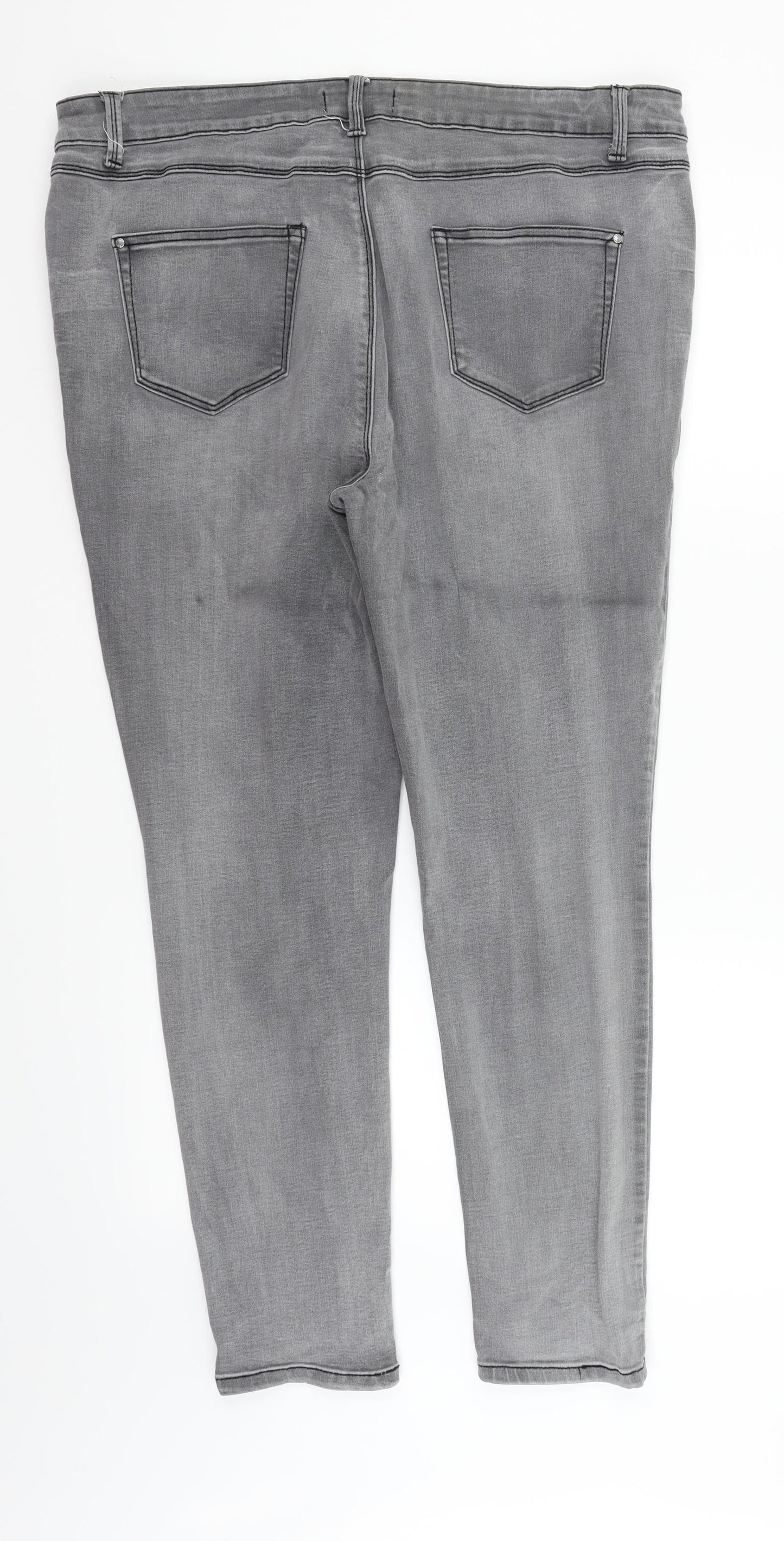 New Look Womens Grey   Straight Jeans Size 18 L28 in