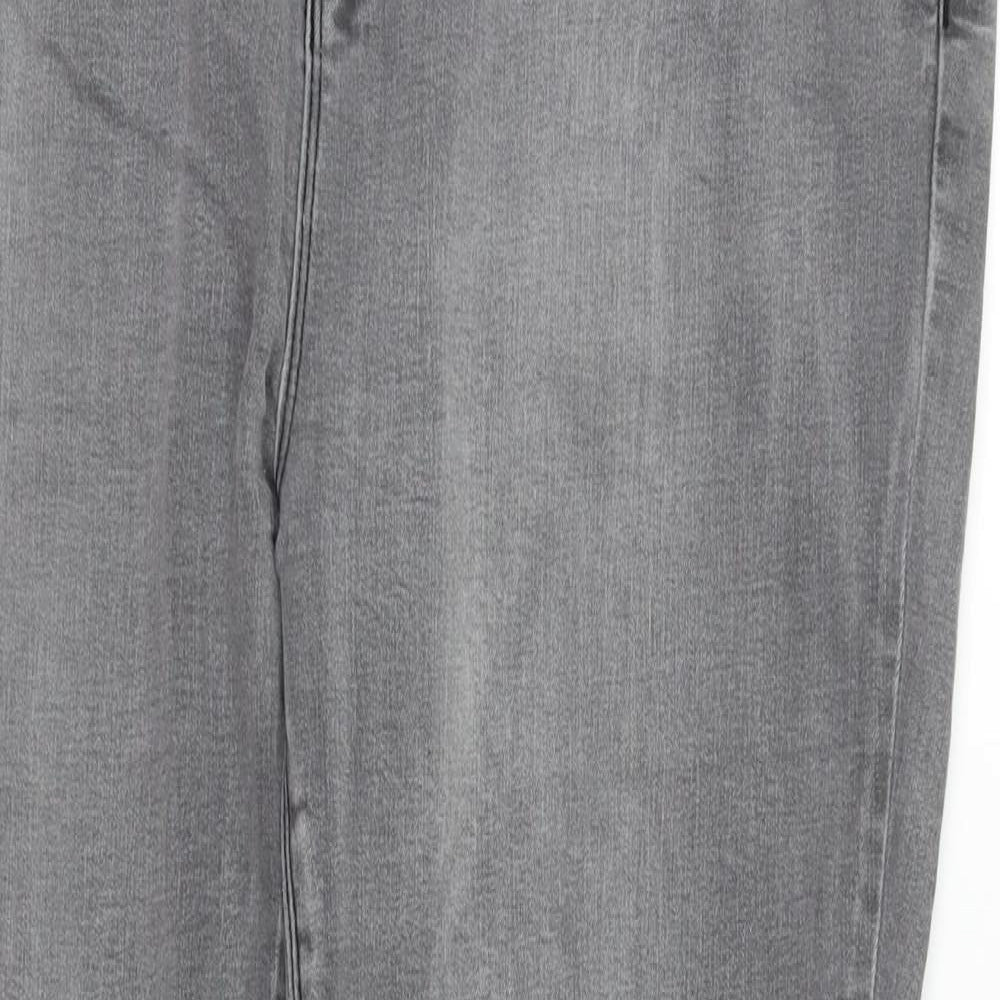 New Look Womens Grey   Straight Jeans Size 18 L28 in