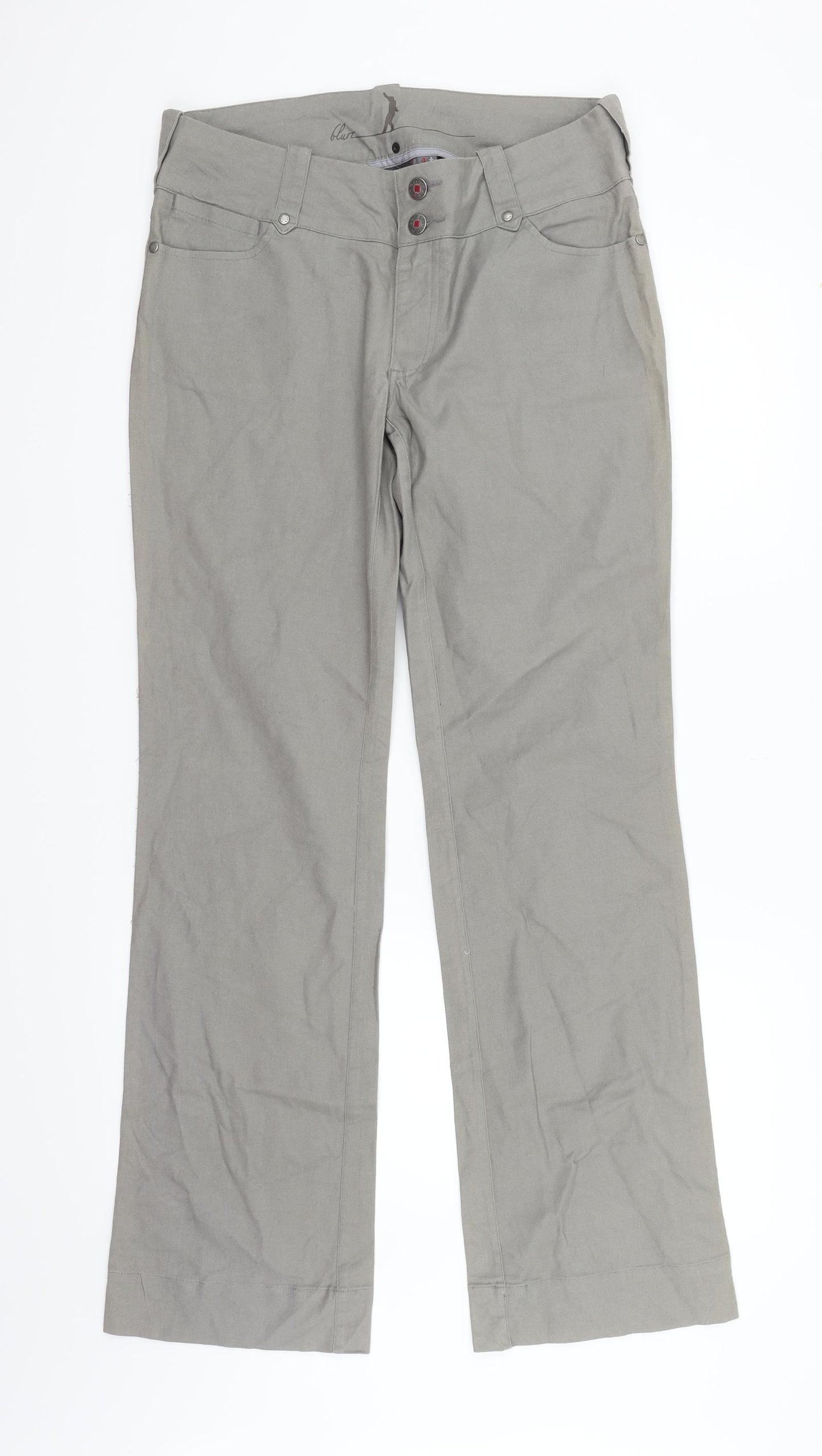 Blurr Womens Grey   Straight Jeans Size L L33 in