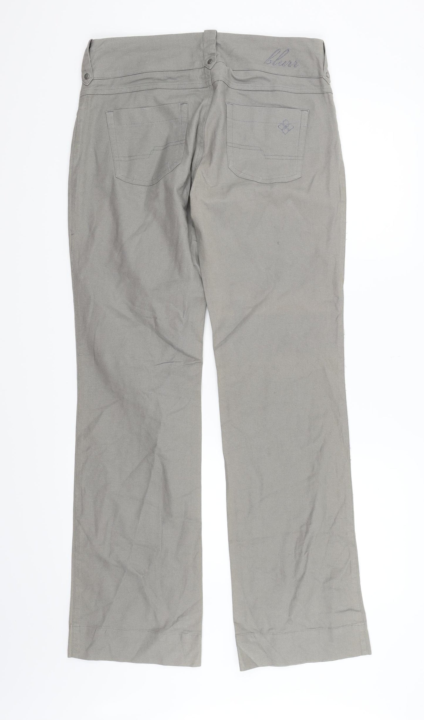 Blurr Womens Grey   Straight Jeans Size L L33 in
