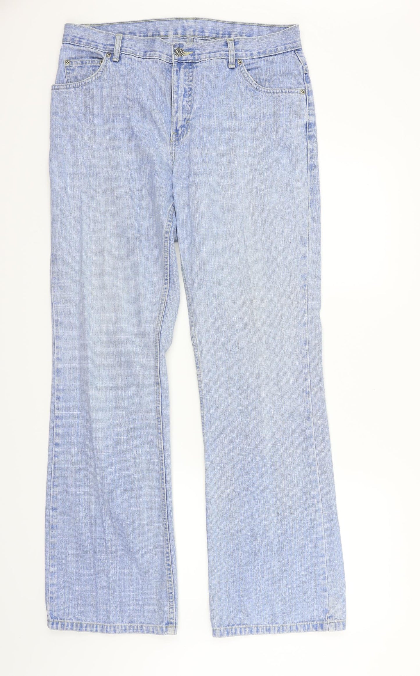 Marks and Spencer Womens Blue   Straight Jeans Size 14 L33 in