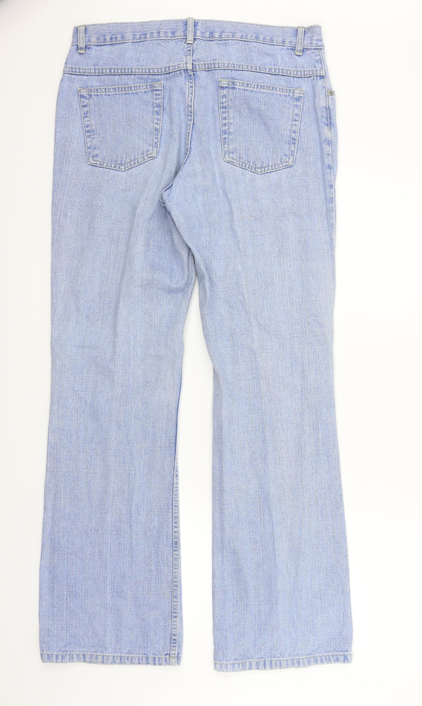 Marks and Spencer Womens Blue   Straight Jeans Size 14 L33 in