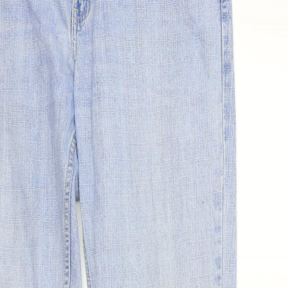 Marks and Spencer Womens Blue   Straight Jeans Size 14 L33 in