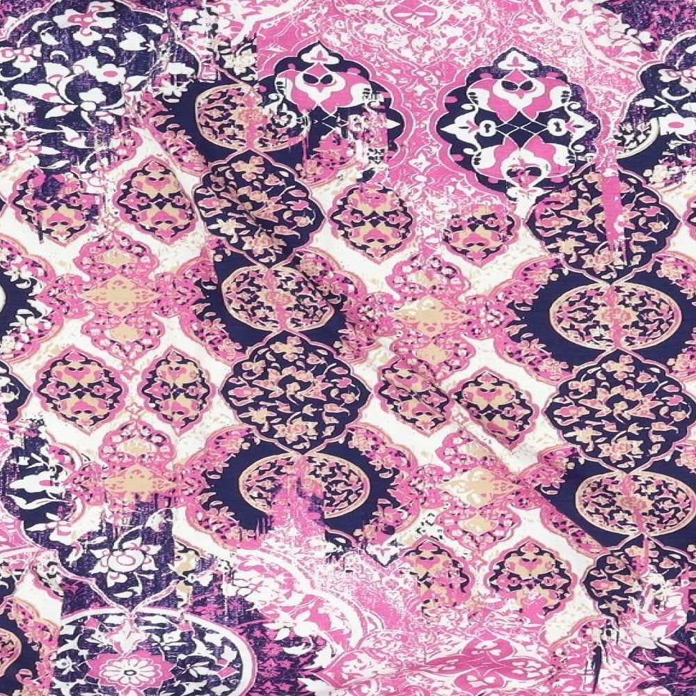 George Womens Pink Geometric  Basic Blouse Size 24
