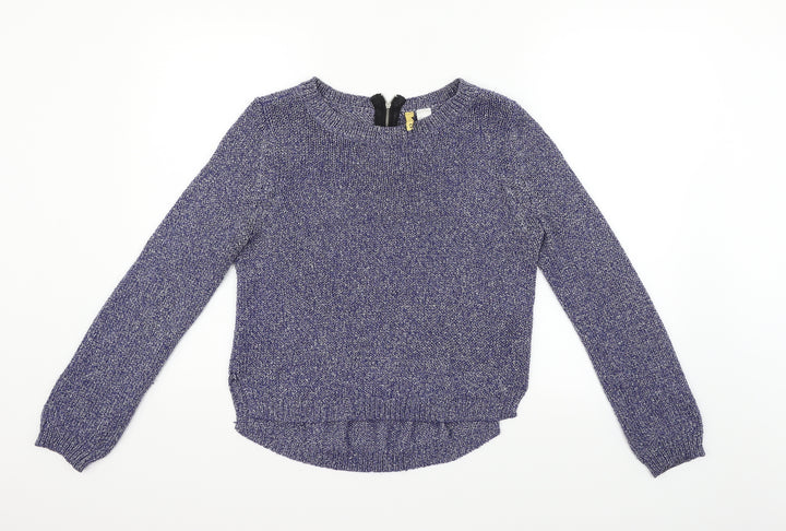 Divided Womens Blue Pullover Jumper Size 8