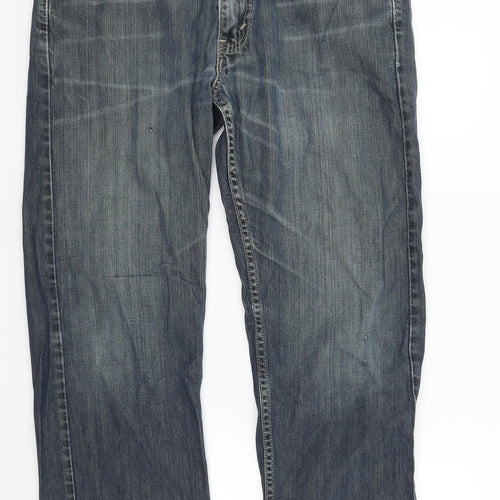 LEVIS Womens Blue   Straight Jeans Size 34 in L28 in
