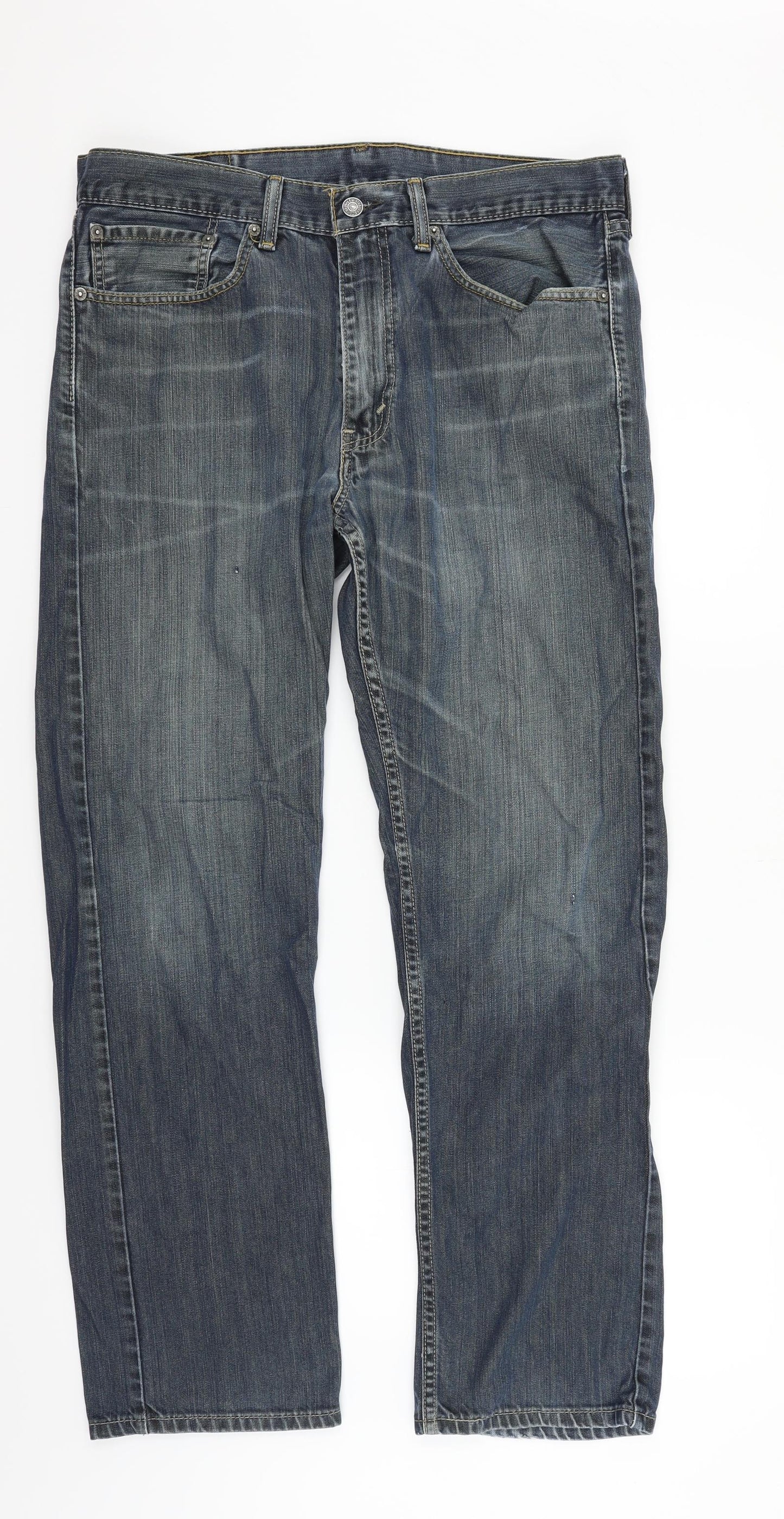 LEVIS Womens Blue   Straight Jeans Size 34 in L28 in