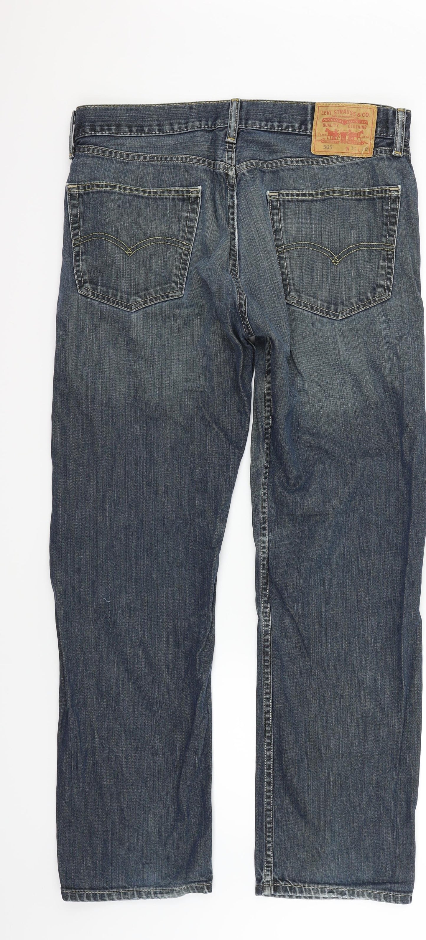 LEVIS Womens Blue   Straight Jeans Size 34 in L28 in