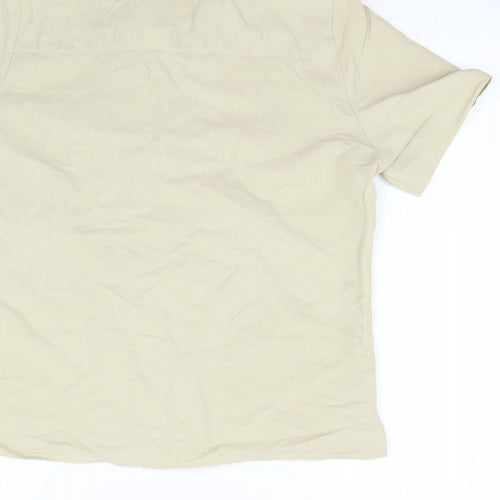 EWM Womens Beige   Basic Button-Up Size 14