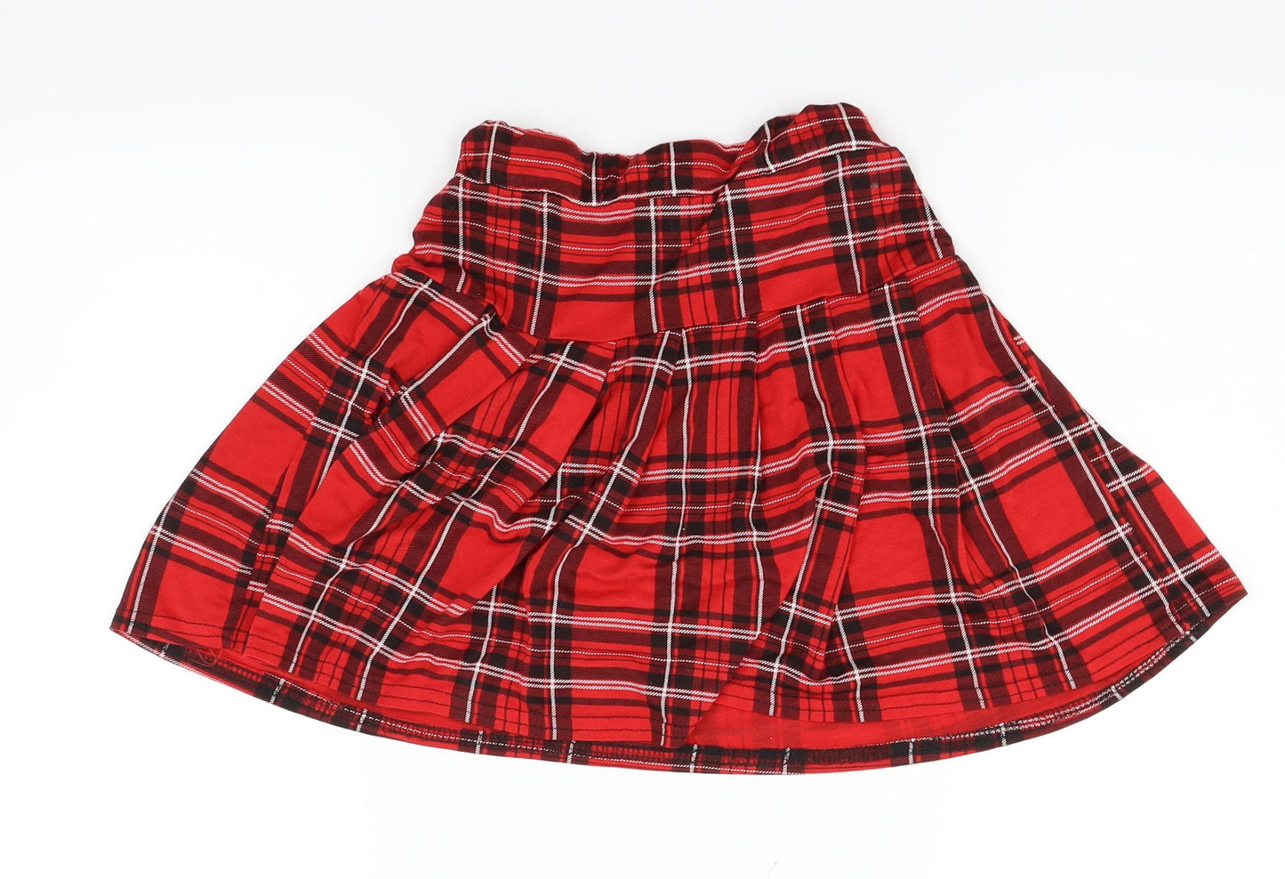 I SAW IT FIRST Womens Red Check  Flare Skirt Size 8