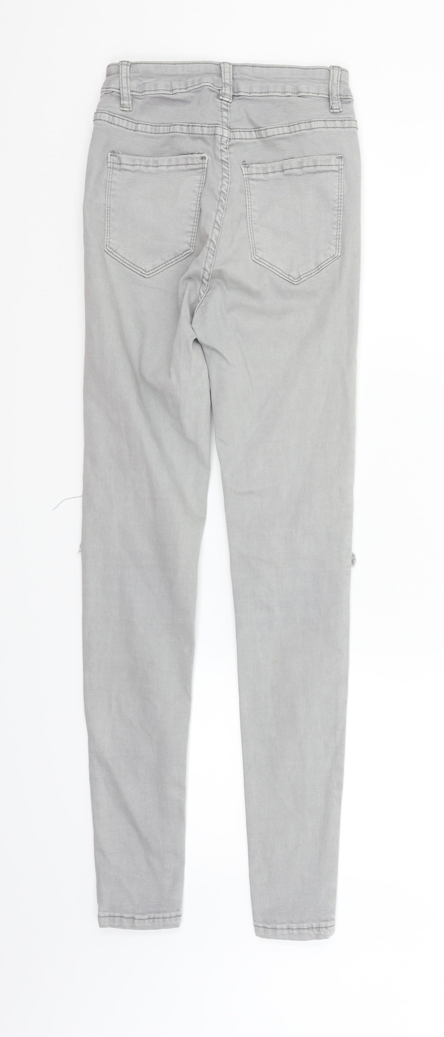 Laura Womens Grey   Straight Jeans Size 6 L28 in - perl detail