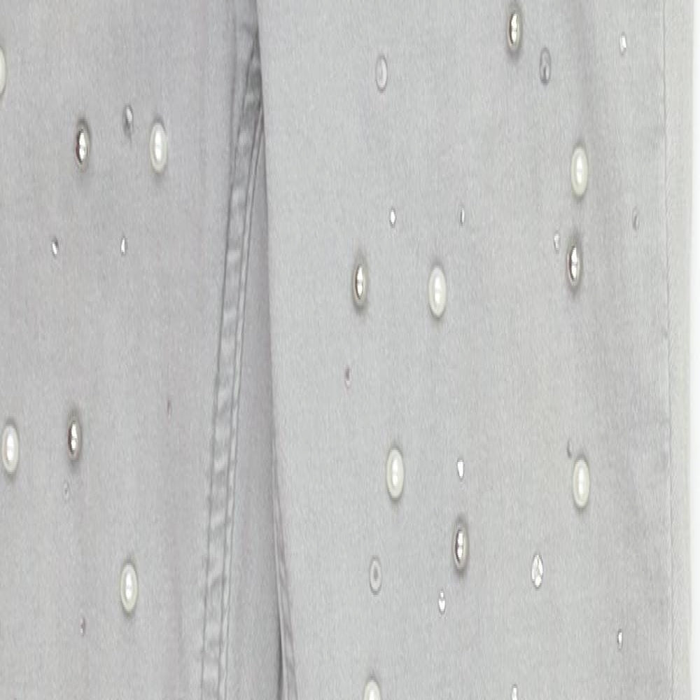 Laura Womens Grey   Straight Jeans Size 6 L28 in - perl detail