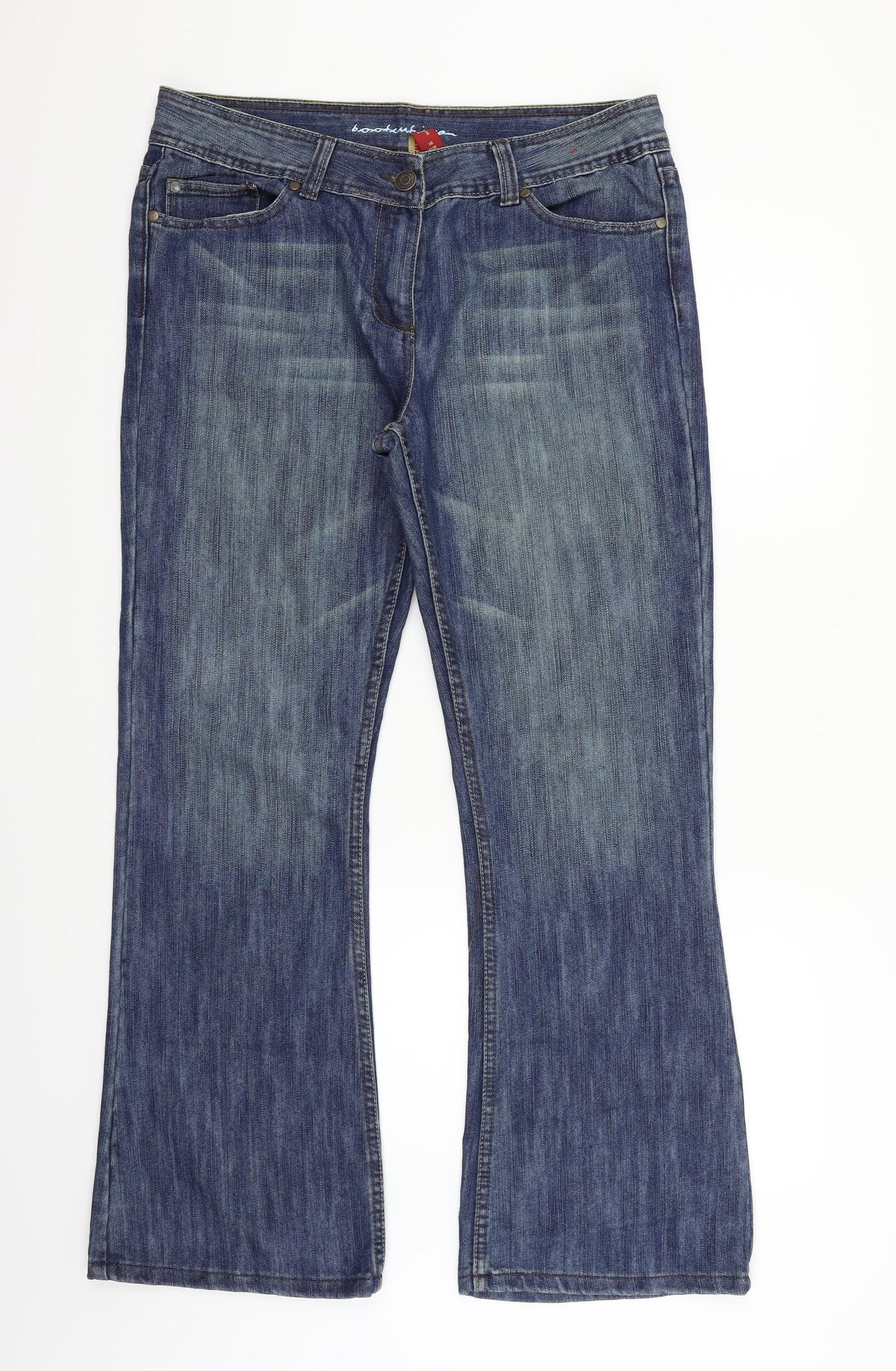 deniem co Womens Blue   Trousers  Size 16 L29 in