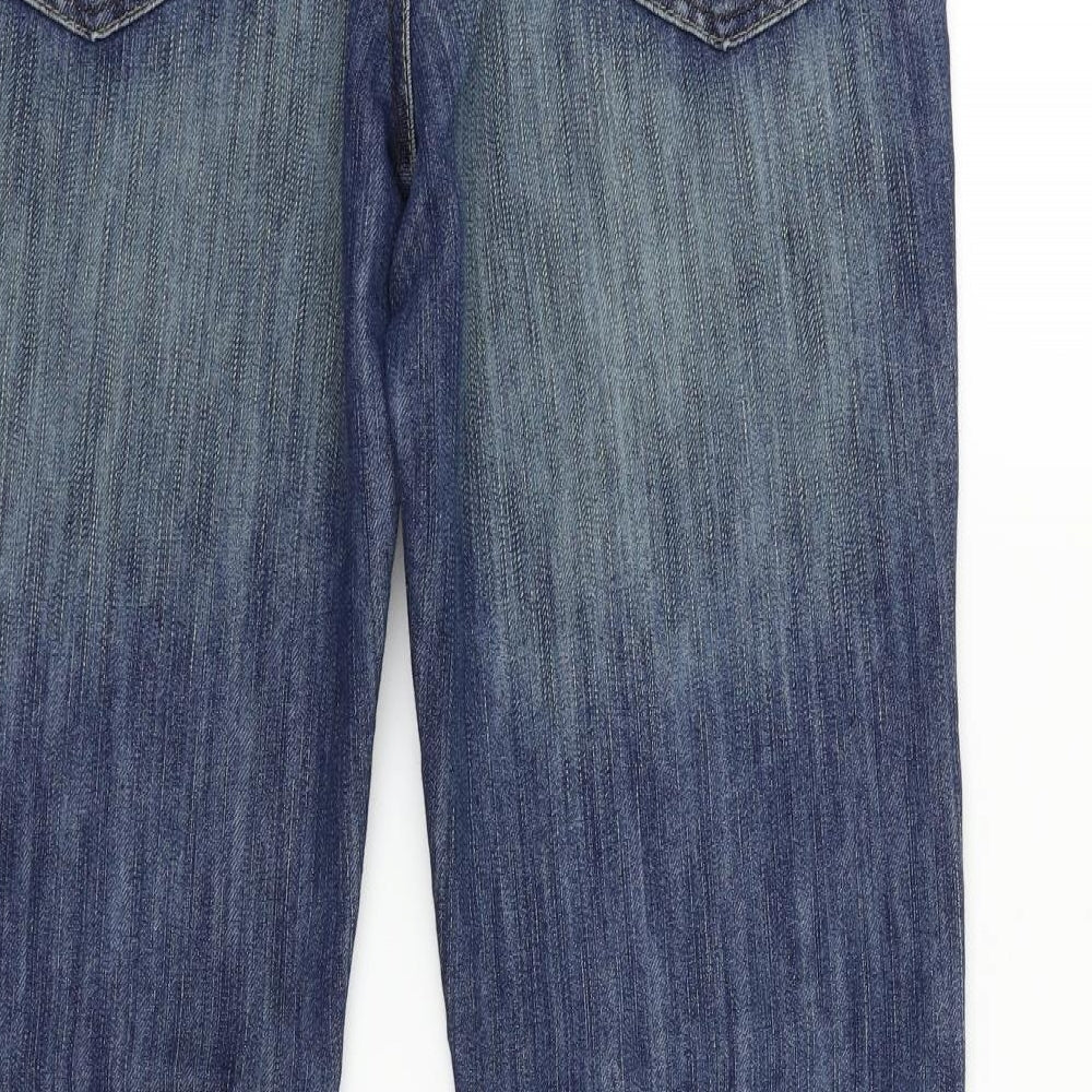 deniem co Womens Blue   Trousers  Size 16 L29 in