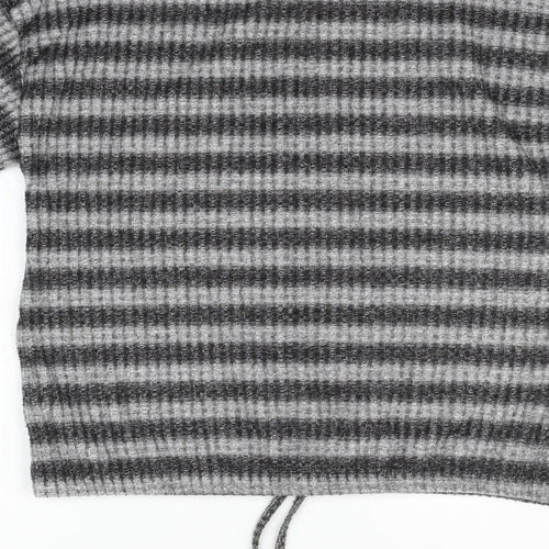 Matalan Womens Grey Striped  Pullover Jumper Size 14