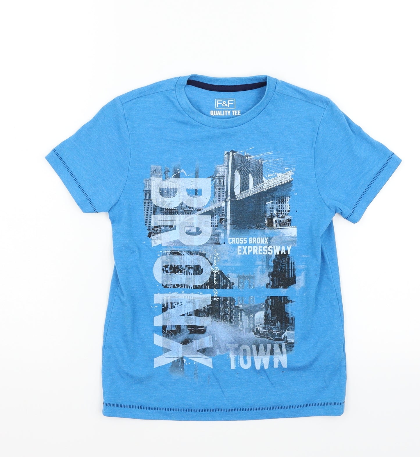 F&F Boys Blue   Basic T-Shirt Size 6-7 Years