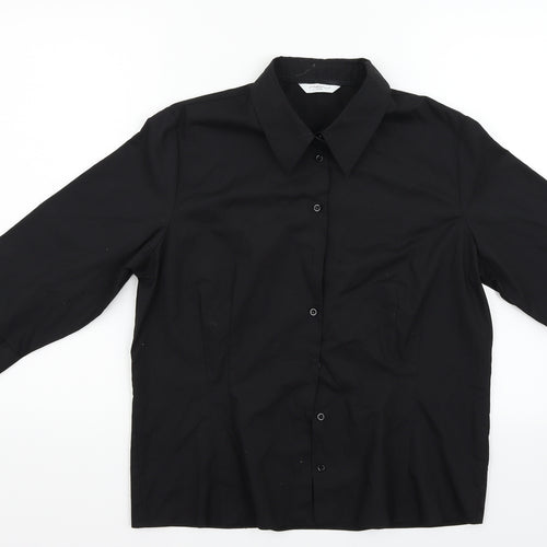 New Look Womens Black   Basic Button-Up Size 18