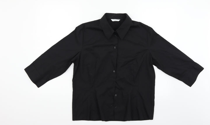 New Look Womens Black   Basic Button-Up Size 18