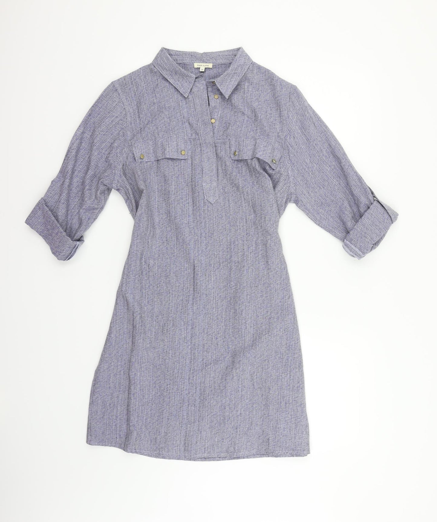 River Island Womens Blue   Fit & Flare  Size 12  - belt