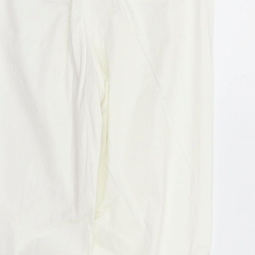 Marks and Spencer Womens White   Sweatpants Trousers Size 12 L25 in