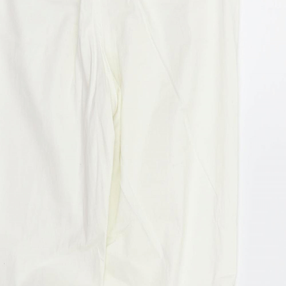 Marks and Spencer Womens White   Sweatpants Trousers Size 12 L25 in