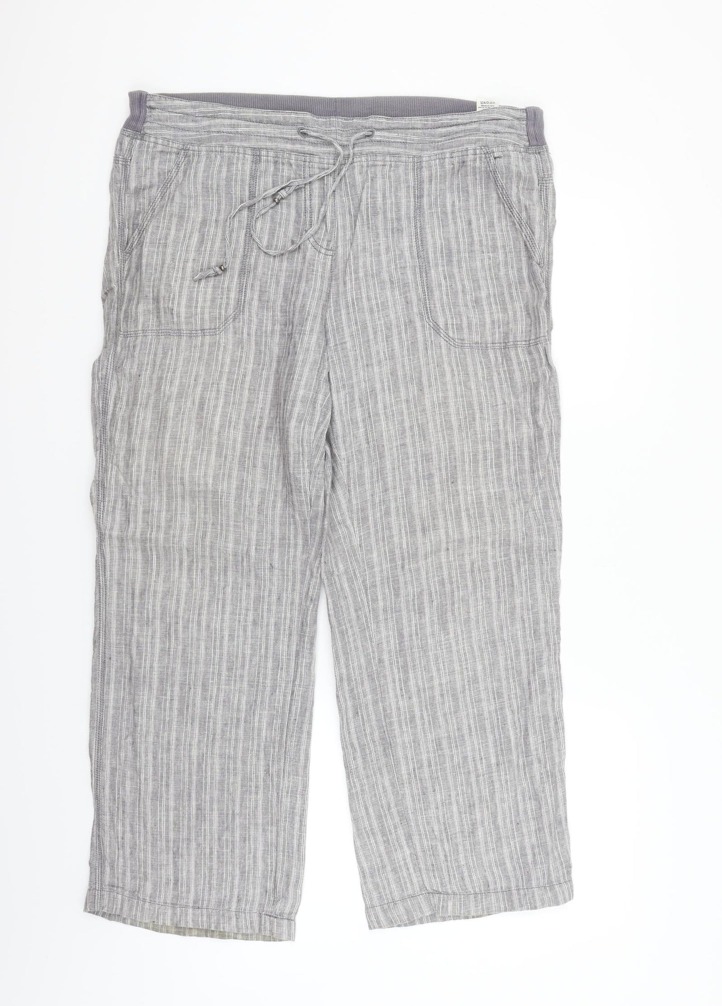 Marks and Spencer Womens Grey   Trousers  Size 14 L28 in