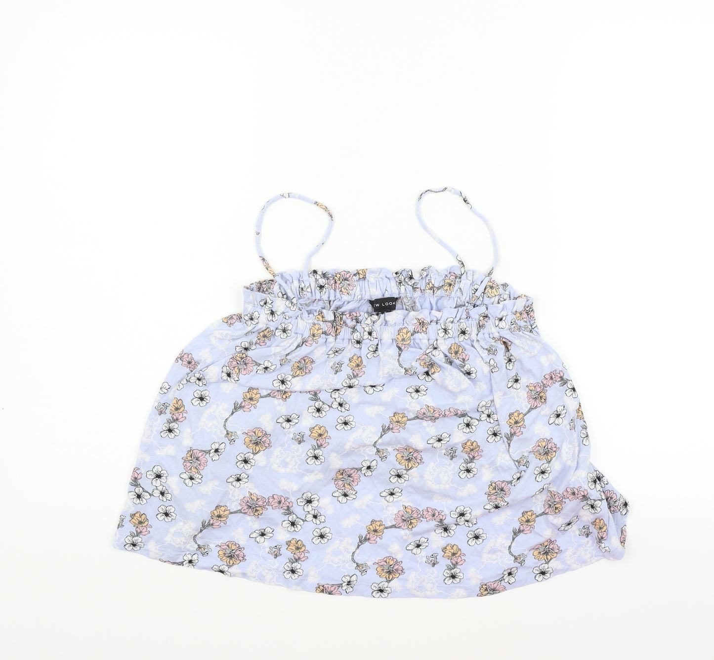 New Look Womens Blue Floral  Basic Tank Size 12